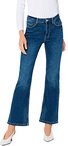 JDY Damen JDYNWFLORA Neela Life HW FLR MB01 DNM NO Jeans, Medium Blue Denim, 25/32