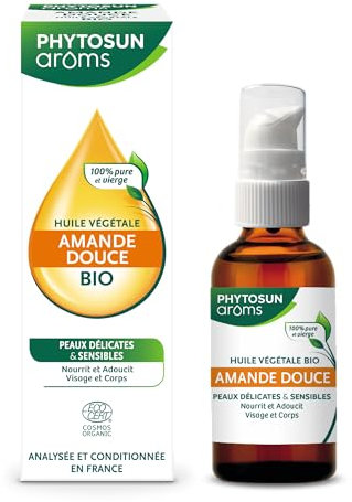 Phytosun arôms Huile Végétale Amande Douce Bio 100% Pure/Vierge 50 ml