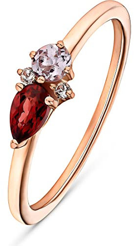 CHRIST Damen-Damenring 1 Farbstein 60, Roségold 32017155