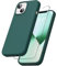 YATWIN Liquid Silicone Case Compatible for iPhone 13 with Tempered Glass Screen Protector, Slim Flexible Soft Full Body Shockproof Phone Case Compatible for iPhone 13 - Pine Green
