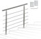 Sonnewelt Corrimano Acciaio Inox 120 * 4.2 * 106.5cm,5 traverse,Ringhiera con kit di installazione,Passamano per Interni o Esterni