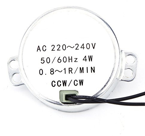 AC Synchronous Motor, 220-240V Electric Motor Geared Motor 4W CW/CCW AC Motor For Electric Fan Ventilation Mechanism Heater(0.8-1RPM)