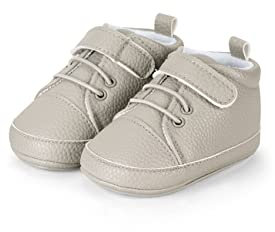 Sterntaler Baby Jungen Baby Sneaker Baby-Schuh - Baby Sneaker, Babyschuhe - Low-Top Babyschuh mit Kunststoff Sohle - hellgrau, 21/22