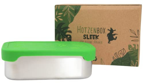 Lunchbox Brotdose Edelstahl Sleek mit Silikondeckel | Premium | HOTZENBOX 800ml | Auslaufsicher plastikfrei nachhaltig | Lunchbox Brotbox Vesperdose Pausenbrot Brotzeitbox Jausenbox | Schulanfang