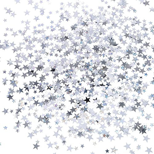 VIEVRE Glitzer Glitzer Konfetti, Konfetti Silber Pailletten, Konfetti Hochzeit, für Halloween Geburtstag Hochzeit Festliche Party DIY