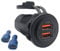 Offgridtec 33W Auto-USB-Steckdose mit Klappdeckel (12V/24V), Dual USB-A (5V 4.8A Typ-A + QC 3.0) - IP65 wasserdichter Panel-Montage-Ladegerät für Auto, Wohnmobil, Boot, Lkw, langlebiges ABS-Kunststoff