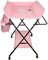 Baby Wickelkombi - klappbare Wickelkommode, mobiler Wickeltisch mit Wickelauflage, Sicherheitsgurt und Ablagefächern- 80 * 66 * 98cm (Rosa)