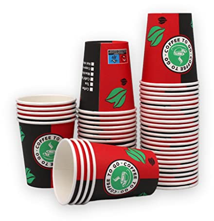 Multi-Shopping 1000 Pappbecher 300ml Kaffeebecher 0,3l, 12oz Coffee to Go geeignet für Heiß- und Kaltgetränke Kaffee Becher