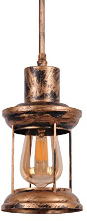 AIRTWESD E27 Metal Vintage Hängeleuchte Deckenleuchte Leuchten Retro Industrielle Lampen Antike Beleuchtung Anhänger Pendelleuchte Hängelampe (ohne Glühbirne)