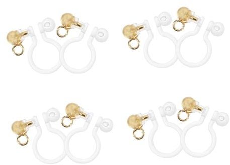 VILLCASE 8stücke Ohrring-konverter Aus Kunststoff Diy-ohrring-zubehör Ohrclip-basis Mit Dekorationsteilen Für Ohrringherstellung Ohrclips Und Ohrringe Teile Für Diy-geschenke