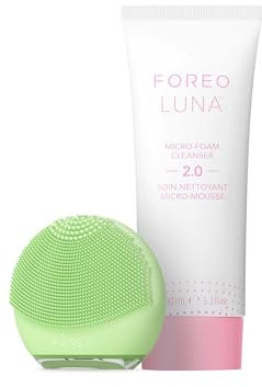 FOREO LUNA 4 go Gesichtsreinigungsbürste & straffendes Gesichtsmassagegerät + LUNA Micro-Foam Cleanser 2.0, 100 ml - Gesichtsreinigungsgerät - Porenminimierung - Gesichtspflegeprodukte -Alle Hauttypen