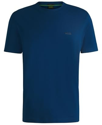 BOSS Mens Tee Stretch-Cotton Regular-fit T-Shirt with Contrast Logo