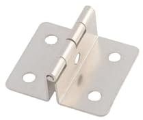 Küchenschrankscharniere, vierfach gefaltet, Eisenblech, 6 Löcher, rechtwinklige Scharniere im rechten Winkel, geeignet zum Klemmen von 24 mm Brettern, 2 Stück