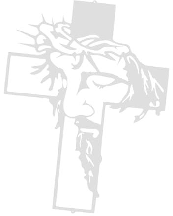 MagiDeal Wandskulptur, auferstandene Statue, Miniatur-Ornament, Gebet, dekoratives Wandkreuz, Geschenk, Weiß