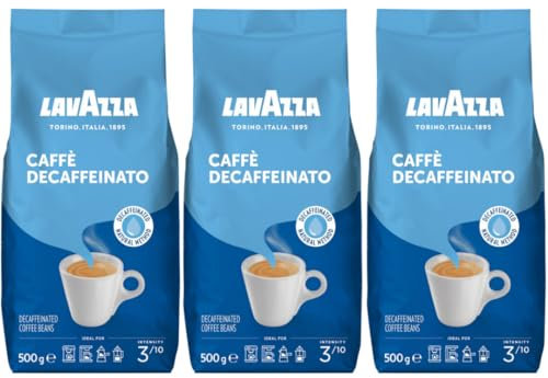 Lavazza Caffe Crema Decaffeinato Bohne Bohnen Coffee Kaffee 500 gramm x 3 STÜCK