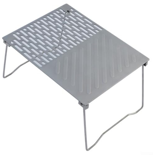 Hasaller Table de barbecue d'extérieur pliante en titane avec ventilation d'air