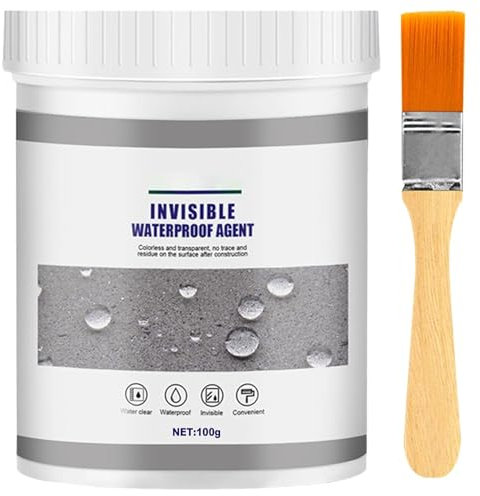 Waterproof Sealant,Transparent Waterproof Coating Agent,Invisible Waterproof Agent,Clear Waterproof Paint Sealer Anti-Leakage Agent Grout Sealer for Outdoor Home Bathroom Wood (30, Grams)