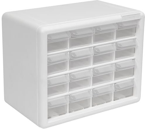 Akro-Mils 10116 Plastic Drawer Storage Cabinet 16 Drawers for Garage Organization, Lego Storage, Teacher Toolbox, Makeup Organizer, and More,