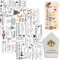 Hongma Rub On Sticker 19x14cm-Großformat Weihnachten Transfers 4PCS Sprüche für Raysin für Keraflott Glas Holz DIY Deko Rub On Folie Rubons Aufkleber (Weihnachten Klötzchen)