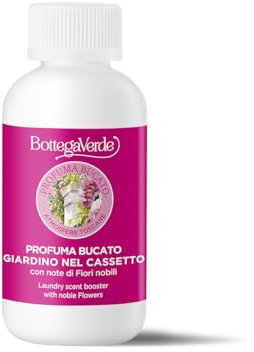 Bottega Verde - Profuma Bucato Giardino nel Cassetto, 125 ml, Profumatore Bucato con Note di Fiori Nobili, Dona ai Capi una Fragranza Fiorita e Intensa, Adatto in Lavatrice, Asciugatrice e A Mano