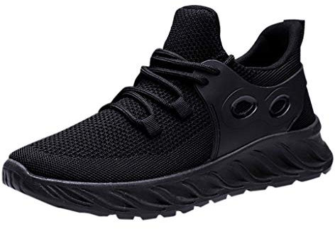 Zapatos para caminar sin cordones para hombre, zapatillas de baloncesto, zapatos para caminar, zapatos para caminar, zapatos para correr, zapatillas para hombre, Black, 6.5 UK 3X-Narrow