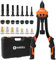 HARDELL Rivettatrice Manuale per Rivetti Filettati, 14 Pistola per Rivetti con 100 Dadi e 7 Mandrini (M6, M8, M10, 1/4-20, 5/16-18, 3/8-16, 10-24), Kit con Valigetta (35 cm)