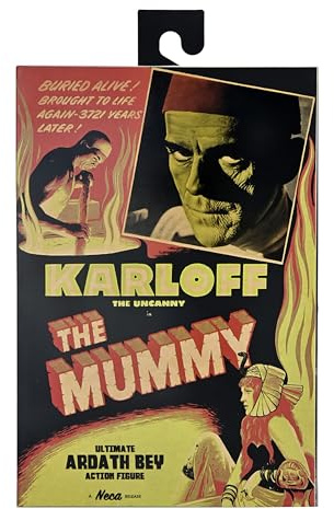 NECA Universal Monsters The Mummy Action Figure, Karloff The Uncanny, with Accessories