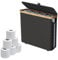 HIKENRI Toilet Paper Storage Basket,Toilet Roll Storage Basket with Lid,Bamboo Toilet Roll Basket Holder Organiser,Toilet Roll Storage Box,Free Standing Toilet Paper Container with Storage(Black)