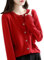 Thin Cardigans for Women UK,Womens Cashmere Cardigans Long Sleeve Open Front Sweater Casual Lightweight Fall Winter Solid Color Button Down Knitted Jumper Oversized Knitwear Dusters Coat Wine