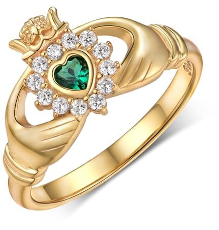 Bagues Claddagh pour femme 925 argent Sterling irlandais celtique déclaration de confort amour loyauté amitié bague Claddagh pour femme petite amie