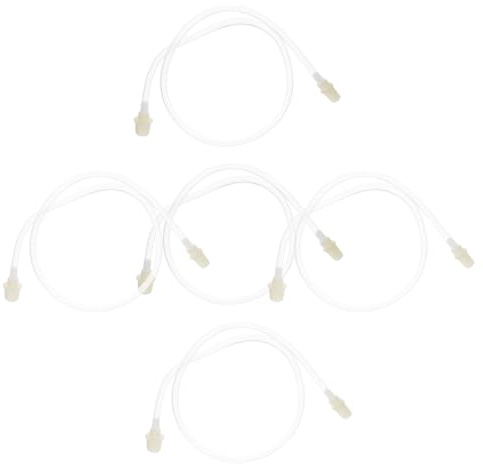 Veemoon Rallonges Universelles pour Machine à Ventouses 5 Pièces Extension Flexible en Plastique Blanc Accessoires de Soin par Ventouses Usage Professionnel Santé Bien-