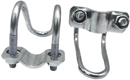 Cross Pipe Clamp, M8 U Bolt Tube Pipe Clamp for Scaffolding Multiple Sizes(32x75mm)