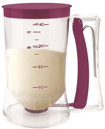 Generico Pastry Dispenser - Measuring Container in Portable Precision Kitchen | Checked Pouring Tool Cupcake Waffle Cakes Pancake Liquid Mixes Preparation Made in
