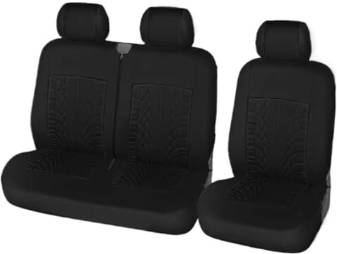 QILINGS Für Benz Für Vito W639 Autositzbezüge 1+2, Material: Polyesterfaser, Reifen Autoschonbezüge(Schwarz)