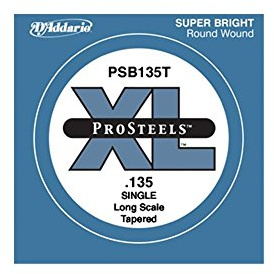 D'Addario .135 ProSteels Long Scale Tapered Single String for Bass Guitar
