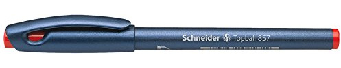 SCHNEIDER Schreibgeräte Tintenroller Topball 857, mit stabiler Metallspitze, 0, 6, Rot, 8572