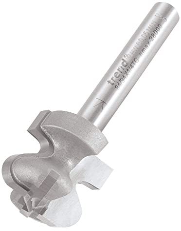 Trend Professional Drawer Pull Router Cutter Bit, 1/4 Inch Shank, 19mm Cut Diameter & 13mm Cut Length, Tungsten Carbide Tipped, 84/94X1/4TC