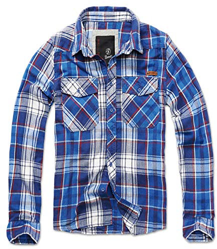 Brandit Check Shirt Long Sleeve, Farbe: Navy, Größe: M