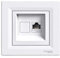 asfora – ISDN de canette Cat5e 1 x RJ45, prises, complet, schneider electric, Blanc, Neuf