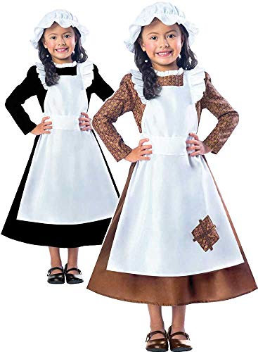 amscan Victorian Girls Fancy Dress Poor Maid Book Day Week Kids Childrens Child Costume