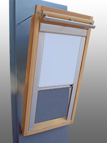 Verdunkelungsrollo Rollo mit Seitenschienen für Velux DKL/DKU-EP GGU,GPU,GHU,GTU S06 hellblau