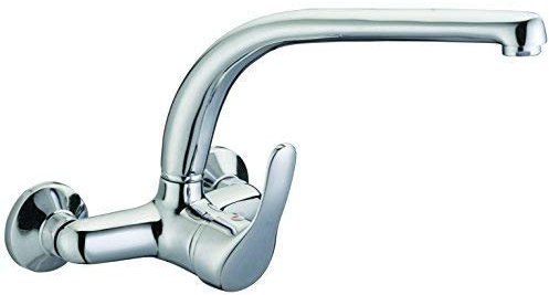 Grifo Monomando FREGADERA Pared (15 CM. Entre Tomas) CAÑO Fundido 5 AÑOS DE GARANTÍA
