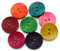 Sadingo Bottoni in legno 30 mm, Bottoni decorativi, Bottoni colorati Rosso Verde Giallo Blu Rosa Grandi bottoni per bambini cucito fai da te, 50 pezzi
