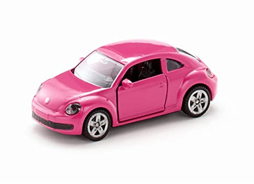 siku 1488, VW The Beetle, métal/plastique, Rose, portes ouvrables, feuille autocollante pour un design personnalisé