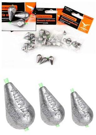 3 Stück Mikado Tropfenbleie Birnenbleie mit Silikonschlauch Olivenblei von 6g bis 10g erhältlich (10g)