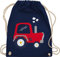 Turnbeutel Rucksack - Traktoren - Taschen - Kinder Traktor - Unisize - Navy Blau - kindergartenrucksack trecker landwirt kindergarten stoffrucksack wechselwäsche beutel kita turnbeutelrucksack
