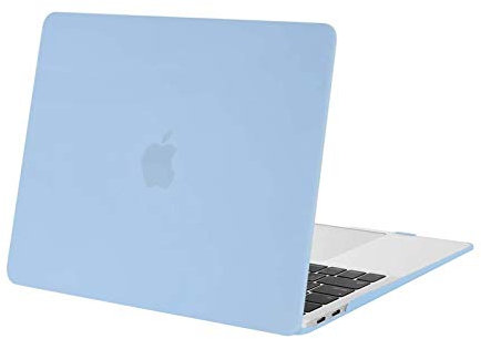 MOSISO Hülle Kompatibel mit MacBook Air 13 Zoll 2021 2020 2019 2018 A2337 M1 A2179 A1932 Retina Display mit Touch ID, Schützend Plastik Hartschale Schutzhülle Cover, Air Blau