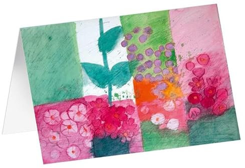 adeo Verlag - Blumige Kunstkarte 'Blütentupfer' - 1 Stück, B6 (12 x 17 cm), Glückwunsch