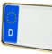 EUROSNAP Auto Kennzeichenhalter Gold 2er Set Inklusive Montageanleitung - für Deutschland - Dezenter KFZ Kennzeichenrahmen - PKW Nummernschildhalter