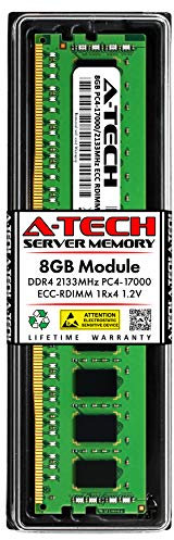 A-Tech 8 GB RAM Ersatz für Micron MTA18ASF1G72PZ-2G1A2 | DDR4 2133 MHz PC4-17000 1Rx4 1,2 V ECC RDIMM Registered 288-Pin DIMM Arbeitsspeicher